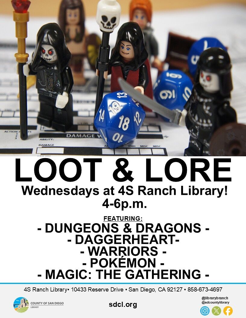LOOT & LORE (Dungeons & Dragons, Daggerheart, Warriors, POKÉMON & Magic: The Gathering)
